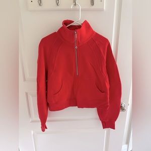 LULULEMON SCUBA HALF ZIP PULLOVER. Size XS/S. CARNATION RED.